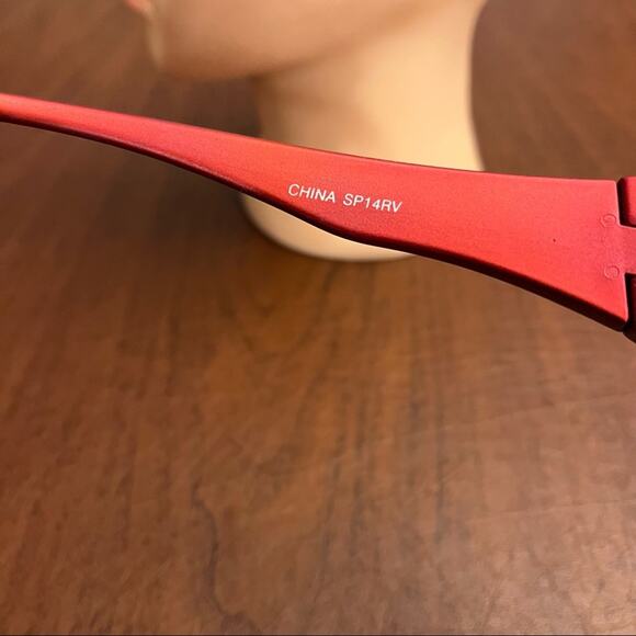 Rectangular Sunglasses Red 130mm - Picture 8 of 9